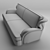 Elegant Purple Morgana Sofa 3D model small image 3