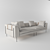 Industrial Steel Bronson Sofa 3D model small image 1