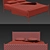 Title: Suede Woven Queen Bed 3D model small image 2