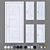 Profil U Doors: Multilayer Coating, Various Colors 3D model small image 1