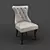 MESTRE Velvet Accent Chair 3D model small image 1