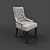 MESTRE Velvet Dining Chair 3D model small image 1
