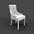 MESTRE Velvet Dining Chair 3D model small image 2