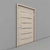 Solid wood door, timeless elegance 3D model small image 1