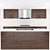 Modern Wooden Kitchen: Elegant and Functional 3D model small image 1