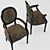 French Style Velvet Dining Chair
(Translation: Стул для обеденного стола в стиле францу 3D model small image 2