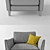 Sleek Grey Accent: Keston Armchair 3D model small image 3