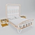 Luxury Ara Bed & Regeant Side Table 3D model small image 1
