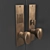 Modern Bronze Door Handles 3D model small image 2