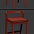 Elegant Venus Bar Stool & Dining Chair 3D model small image 2