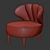 Regal Elegance: Stuart Scott Bella Armchair 3D model small image 3