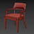 Slettvoll Irving: Elegant Curved Dining Chair 3D model small image 3