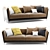 Bretagne: Stylish and Spacious 3D Sofa 3D model small image 1