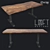 LoftDesigne 6204: Stylish Wood and Metal Table 3D model small image 1