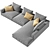 FLEXFORM CAMPIELLO Sofa - 334см x 217см x 86см 3D model small image 2
