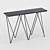 Elegant Giraffe Steel Console 3D model small image 1