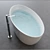 Luxury Freestanding Oval Lake Bathtub 3D model small image 2