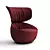 Contemporary Wingback Armchair: Moooi Hana 3D model small image 1