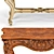 Regal Gold Leaf Louis XV Console 3D model small image 2