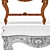Regal Gold Leaf Louis XV Console 3D model small image 3
