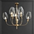 Industrial Button Chandelier - Modern Loft 3D model small image 1