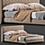 Modern and Sleek Minotti Curtis Bed 3D model small image 1