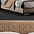 Modern and Sleek Minotti Curtis Bed 3D model small image 2