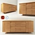 Modern Beech Wood Credenza: Sleek Storage Solution 3D model small image 1