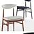 Modern Scandinavian Dining Chair: Gent UPH - Gubi 3D model small image 2