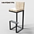 Industrial Loft Bar Stool 3D model small image 1