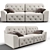 Vegas Latte: Elegant and Comfortable Sofa 3D model small image 1