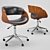 Mid-century Adjustable Office Chair 3D model small image 1