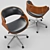 Mid-century Adjustable Office Chair 3D model small image 2