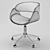 Mid-century Adjustable Office Chair 3D model small image 3