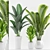 Tropical Plant Trio with Pot 3D model small image 1