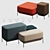 Mozaik Pouf: Versatile Seating Solution 3D model small image 1