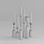 Elegant Candle Chandelier 3D model small image 3