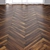 Premium Walnut Parquet Floor: 3 Layout Types 3D model small image 1