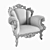 Modern Proust Armchair: Designed by Alessandro Mendini 3D model small image 3