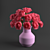 Elegant Pink Rose Sculpture 3D model small image 1