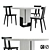 Modern Kitale Table with Sleek Sipa Chair 3D model small image 1