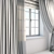 Silk Floor-length Beige Curtains 3D model small image 2