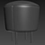 Elegant Modern Line Small Pouf 3D model small image 2