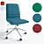 ErgoLotus Office Chair: Green, Blue, or Red 3D model small image 1