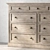 Livingston Gray Wash Wide Dresser 3D model small image 2