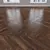 American Walnut Parquet: Herringbone, Linear & Chevron 3D model small image 2