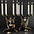 Elegant Eichholtz Bruneau Candle Holder 3D model small image 1