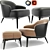 Modern Minotti Leslie Armchair Set 3D model small image 1