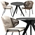 Modern Outdoor Seating: MANUTTI RADIUS Chairs & TORSA Table 3D model small image 4