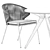 Modern Outdoor Seating: MANUTTI RADIUS Chairs & TORSA Table 3D model small image 6